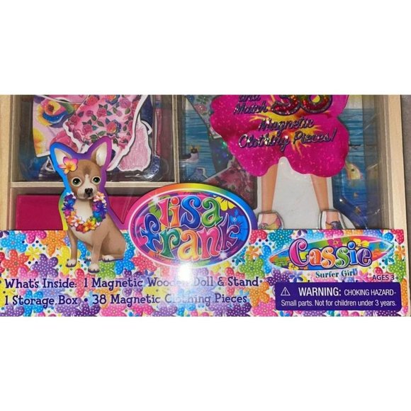 Lisa Frank Paper Dolls Activity Set 40 Pieces Surfer Girl Cassie NEW SEALED - Picture 5 of 9